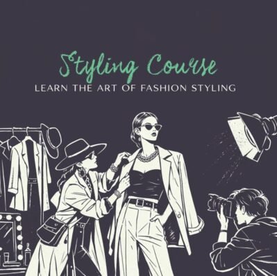 تصویر مفهومی از استایلینگ لباس و ترکیب حرفه‌ای پوشاک در دوره آموزش استایلینگ tehranihim